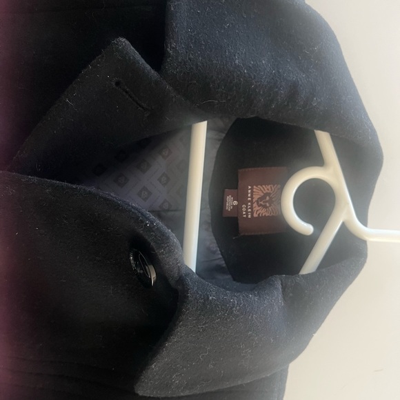 Long Anne Klein pea coat size 6 - Picture 7 of 8